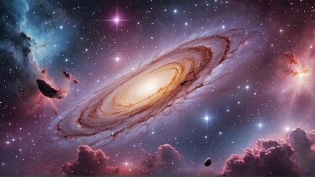 Galaxy in a free space. Elements of this image furnished by NASA
