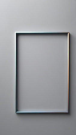 Metal frame on the wall. 3d rendering. Computer digital drawing.の写真素材