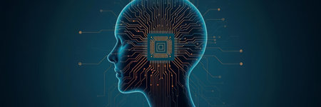 Artificial intelligence and machine learning. Future cyber technology web services for business and...