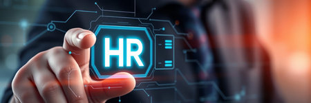 HR Human resource management recruitment headhunting concept on virtual screen.の写真素材