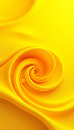 Abstract yellow background with some smooth lines in it (see portfolio for more in this series)の写真素材