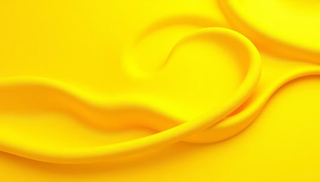 Abstract background with yellow waves. 3d rendering, 3d illustration.の写真素材