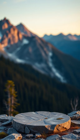 Sunset in Glacier National Park, Montana, United States of Americaの写真素材