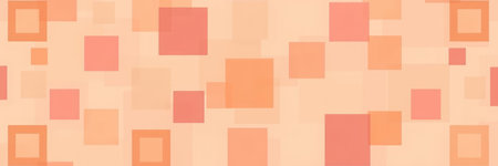 Seamless pattern of squares in orange tones. Vector illustration.の写真素材