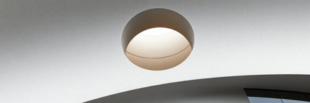 Ceiling lamp in modern office building. Modern office building.の写真素材