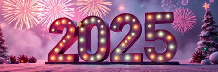 Happy New Year and Merry Christmas greeting card. Happy New Year concept.の写真素材