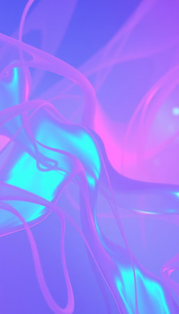 abstract background with smooth lines in purple and blue colors, 3d renderの写真素材