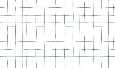 Abstract seamless pattern with green thin line grid. Doodle limitless textured creative art geometric repeat ornament. Boundless decor for fabric, paper wrap, print, wallpaper. Vector illustrationのイラスト素材