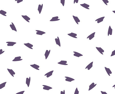 Abstract seamless pattern. Limitless art background, doodle hand drawn purple shapes repeat ornament. Boundless decor for fabric, paper wrap, print, wallpaper design, notebook. Vector illustrationのイラスト素材