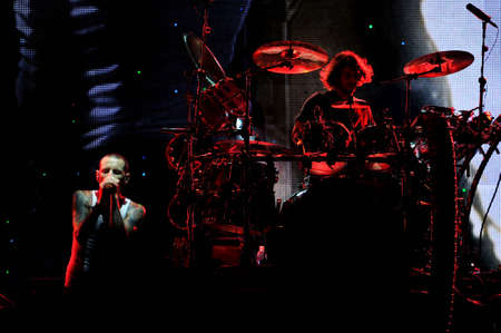 BANGKOK, THAILAND - SEP 23 : Linkin Park rock band performs live concert during thousand suns tour...