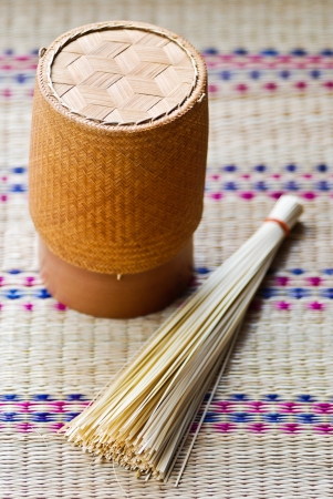 Kratip add rice  As containers of rice in Thailandの写真素材