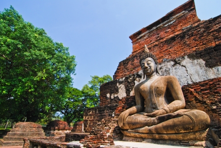 Sukhotai ruin old city country Thailandの写真素材