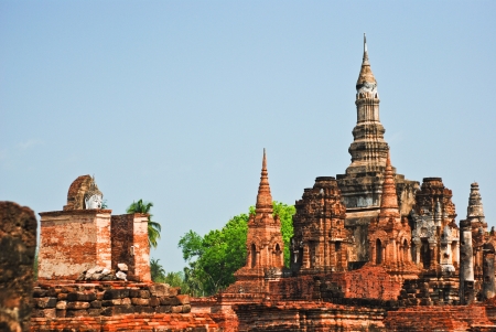 Sukhotai ruin old city country Thailandの写真素材