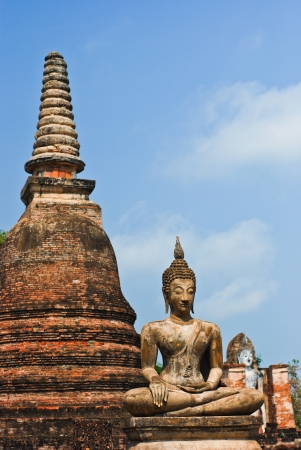 Sukhotai ruin old city country Thailandの写真素材