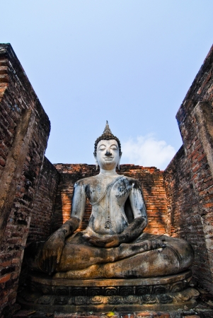 Sukhotai ruin old city country Thailandの写真素材