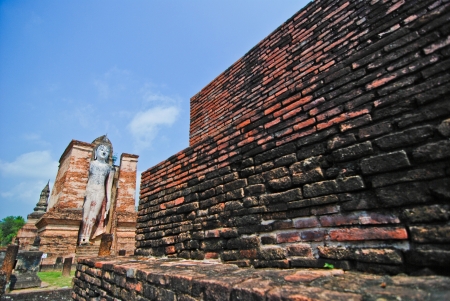Sukhotai ruin old city country Thailandの写真素材