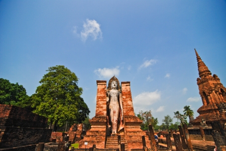 Sukhotai ruin old city country Thailandの写真素材