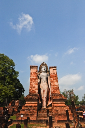 Sukhotai ruin old city country Thailandの写真素材