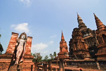 Sukhotai ruin old city country Thailandの写真素材