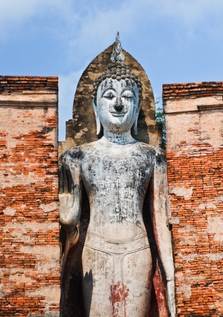 Sukhotai ruin old city country Thailandの写真素材