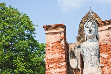 Sukhotai ruin old city country Thailandの写真素材