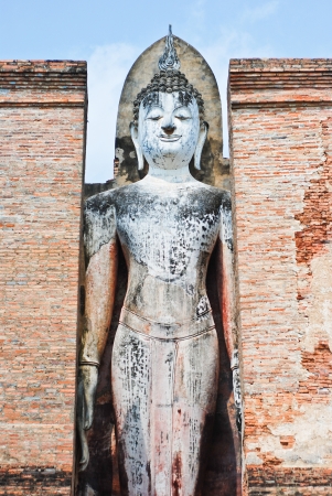 Sukhotai ruin old city country Thailandの写真素材