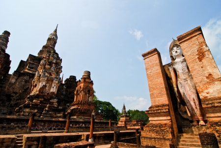 Sukhotai ruin old city country Thailandの写真素材