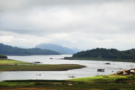 Mon rural life among nature at Sangkhla buri, Thailandの写真素材