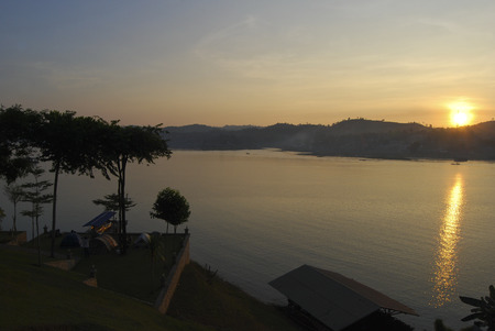 Sangkhla buri, Kanchanaburi, Thailand.の写真素材