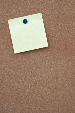 Sticky note on cork boardの写真素材
