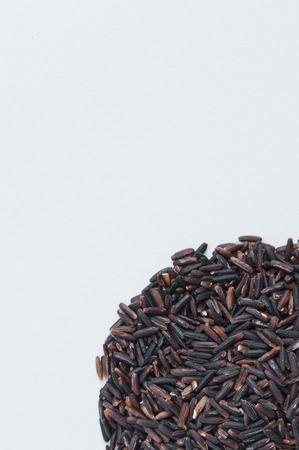 Deep Purple rice, Homnil rice, Homnin rice, Fragrance black rice isolatedの写真素材