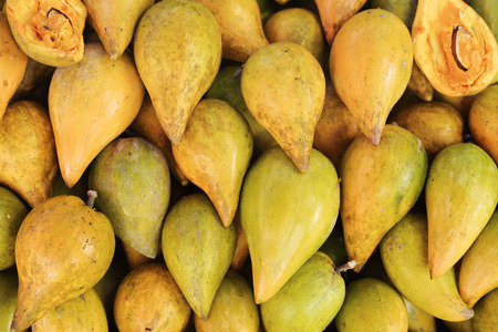 Sapodillas India in the market.