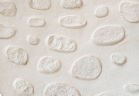 White stone wall texture and background.の写真素材