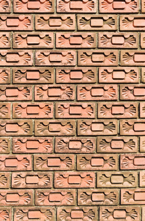 Background of old vintage brick wall.の写真素材