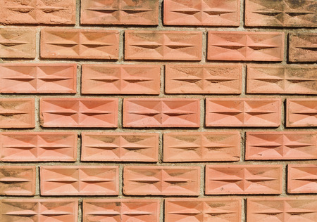 Background of old vintage brick wall.の写真素材