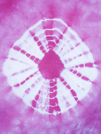 Tie dyed pattern on cotton fabric for background.の写真素材