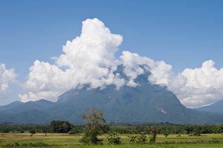 Scene of "Chiang Dao" mountain, Thailandの写真素材