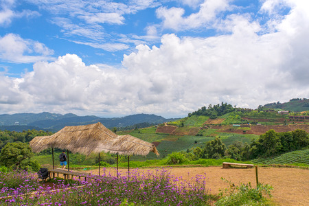 Mon Jam viewpoint at Chiang Mai, Thailand.の写真素材