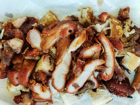 Roast pork in Trang is a food that is famous for Trang and has become a provincial symbol. With the softness of pork and crispy leather that is unique to the taste.の写真素材