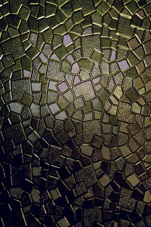 Stained glass texture in green colorsの写真素材