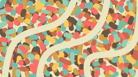 Abstract colorful retro color style with line and shape geometric. Presentation based background...