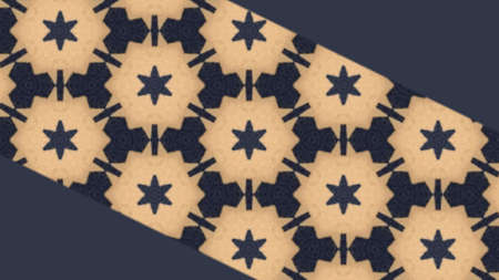 Space background patterns of aligned cream hexagon star in the night sky. Available for text and...