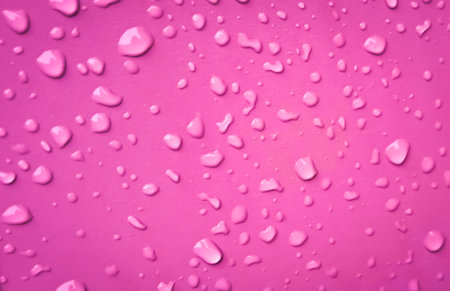 Abstract water drops on the colorful wall. Suitable for promotion and advertising, website, tech industry and company, etc.の写真素材