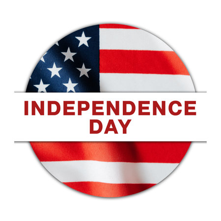 The international independence day of United States of America. Independence day sticker.の写真素材