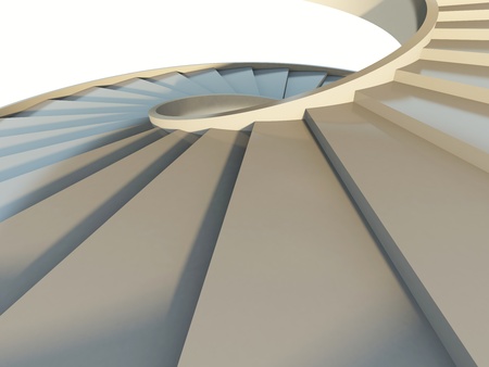 Fragment of abstract spiral staircaseの写真素材