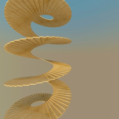 Spiral staircase as a concept of successの写真素材