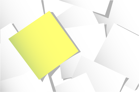 Vector illustration of yellow sticky reminder over whiteのイラスト素材