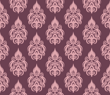 Abstract seamless decorative floral background in rich colorsのイラスト素材