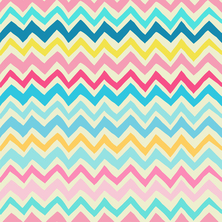 Seamless vintage chevron background in rich colorsのイラスト素材