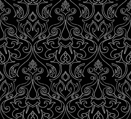 Abstract seamless decorative floral background in rich colorsのイラスト素材